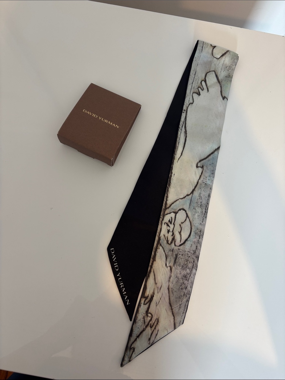 David Yurman Black and Gray Scarf Accessory